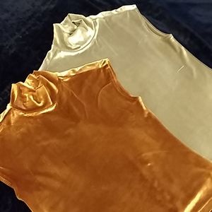 Velvet sleeveless tops